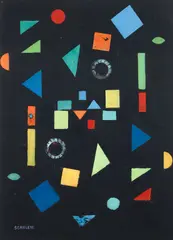 Rolph Scarlett, Untitled Abstract, acrylic and gouache on paperboard