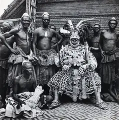 Eliot Elisofon, Kubanyim Mbopey Mabiintsh ma-Kyeen, (King of the Kuba people in the Democratic Republic of the Congo who ruled from 1939 to 1969), circa 1947, vintage, gelatin silver print