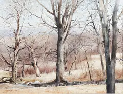 Charles Pitcher, (American/Western PA, 1927-2009), Laurel Oaks, 1998, watercolor