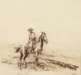 Edward Borein, The Trail Boss (1st State) (Galvin #85), etching