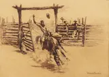 Edward Borein, Out of the Gate (Galvin 80), etching