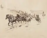 Edward Borein, The Bell Mare (Galvin 50), etching and drypoint