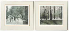 2 color lithographs. FIRST: Promenade by Harold Altman, 1983, pencil, offered Nov 2025