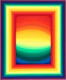 Ay-O, (Japanese, born Namegata City, born 1931), Rainbow Landscape A, 1968 , 2 sheet, screenprint in colors printed by K.Sukeda