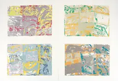 Lot of 4 by Walter Darby Bannard, silkscreen prints from 1980: Sicilian Magician, offered Nov 2025
