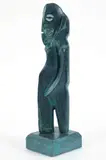 Untitled (two figures), 1985, stone with by C. David Breeden, bronze inlay, attached to original base, offered Nov 2025