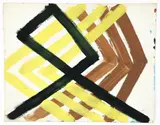 Theodore Brenson, (Russian/American 1893 - 1959), Untitled Abstract Chevrons, 1950's, oil on paper
