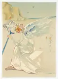 Helen of Troy, from the Homage to Homere portfolio [Helene de Troie / Hommage a Homere], 1977, color by Salvador Dalí, lithograph on watermarked Arches paper, offered Nov 2025