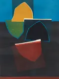 Bertrand Dorny, Untitled Abstraction, color, etching and aquatint