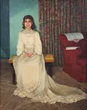 Sue Saniel Elkind, Portrait of a Girl, March, 1958, oil on canvas