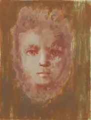 Léonor Fini, Portrait [Visage], undated, color, lithograph on paper