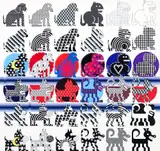 Pedro Friedeberg, 36 Perritos, Catalogo Canino [36 Puppies, Catalog of Canines], undated, screenprint on wove paper