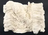 Untitled, 1978, handmade paper relief, signed and dated on reverse, approximately 15.5 x 26.5 x 4.5 inches, displayed in by Bernice 'Bunny' Goldman, acrylic shadow box, offered Nov 2025