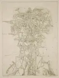 Sergio Gonzalez-Tornero, Monsieur A, 1962, etching and embossment on wove paper