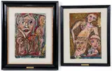 Archaic Figures, 2010, and Projection of The Target by Alexander Gore, 2011, acrylic on paper, offered Nov 2025
