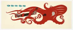 Barry Herem, Devilfish, 1981, serigraph printed in colors