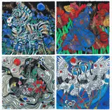Tiefeng Jiang, Nature Suite, (Nobility, Joy, Life and Caress), 1992, serigraphs printed in colors, signed in gold