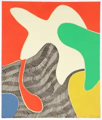 Barbara Kwasniewska, Grande Plaines, 1973, color, etching and aquatint, pencil