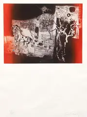 Lê Bá Đảng, La Nature Prie San, 1981, color, aquatint and blind embossing