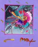 Peter Max, New York Flower Show, 2001, acrylic over lithograph, 24.5 'x 19.5 inches