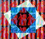Watfa Midani, Minotaure, 1980, acrylic on canvas