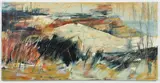 Maggie Milono, Abstracted Landscape, 1976, oil and mixed media on canvas