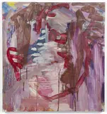 Untitled Abstract by Tony Naponic, 1987, oil on wood, offered Nov 2025