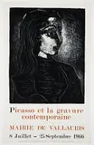 Pablo Picasso, Picasso et La Gravure Contemporaine exhibition poster for Mairie De Vallauris, 1966, serigraph poster