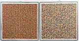 David Roth, Two framed Random Colors, 1977, serigraph printed in colors, pencil