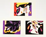 William Scharf, 3, silkscreen prints from 1980: Dove Leaf
