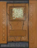 Tajima Hiroyuki, Yellow Remembrance C, 1977, woodblock print in colors, 21.5 x 17.75 inches, pencil