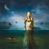 Maggie Taylor, Twilight Swim- from the Solutions Beginning with A series, 2004, digital, photograph