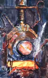 Cynthia Cooley, Rolling Mill Study, 1988, watercolor
