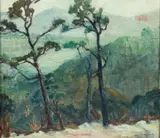 Roanoke Valley from Stone Mountain, c.1910- by Vivian Church Hoyt, 1920, oil on canvas, relined, offered Nov 2025