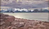 Ole Juul, Pining for the Fjords, Trondheim, December 22, 1927, oil on canvas, apparently