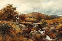 David Bates, Crossing the Country Bridge, Scotland, 1881, oil on canvas
