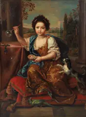 Anne Louise Benedicte de Bourbon de Charolais, Le Duchesse du Maine 1676- by Jules F. Bernard, 1753, oil on canvas, offered Oct 2025