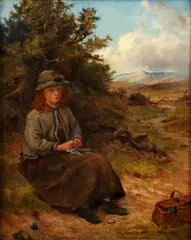 Waiting for The Ride by William Bromley, oil on canvas, offered Oct 2025