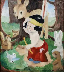 Little Hiawatha by William Glen Davis, 1937, oil on canvas, offered Oct 2025