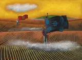 Sergio Agostini, Paesaggio Eroico (Heroic Landscape), 1966, oil on canvas