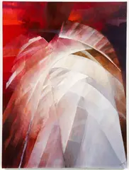Untitled Abstraction by Rochelle Blumenfeld, 1999, acrylic on canvas, offered Oct 2025