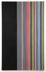 Blackwatch IV by Gene Davis, 1974, acrylic on canvas, offered Oct 2025