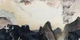 (Taiwanese, born Bangbu, Anhui, China, 1932), Abstracted Mountain Landscape by Kuosung Liu, circa 1974, ink and watercolor on paper, offered Oct 2025