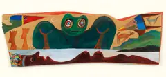 David Lewis, Story Visions, 2006, mixed media on grocery bag paper