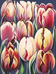 Nine Tulips by Lowell Nesbitt, 1984, oil on canvas, offered Oct 2025