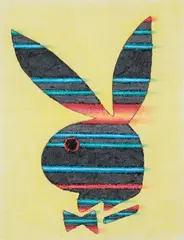 Ed Paschke, (American, 1939-2004), Playboy 40th Anniversary Logo, 1993, color, oil pastels and mixed media