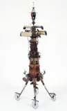 Barry Phillips, Large Flying Machine from the Odin Series, late 20th century, welded metal, bronze, wood, glass, and fabric sculpture