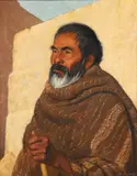 Frederick Bourchier Taylor, Study of an Old Otomi Farmer Geronimo Gonzales (17-58), 1961, oil on canvas