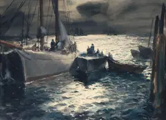 John Whorf, Island Girl, watercolor and gouache
