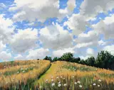 Charles Gibbons, (American/Pittsburgh, b. 1947), Wildflower Field, 1995, oil on canvas